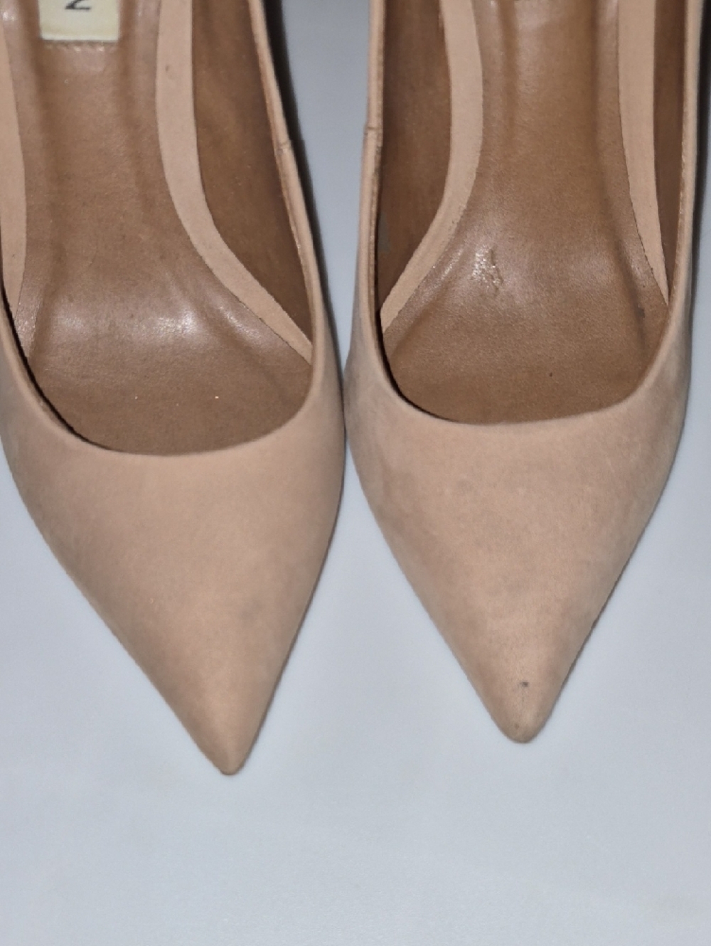 Steve Madden Nude Suede Pointed-Toe Pumps - Picture 4 of 4